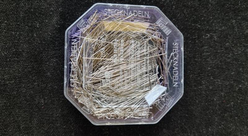 Knappenåler, 30 x 0,50mm sølv