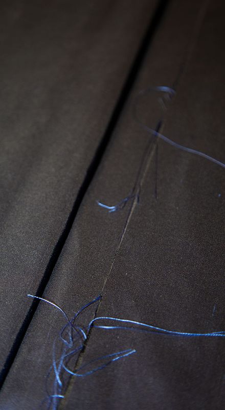 Silketaft Julia blå