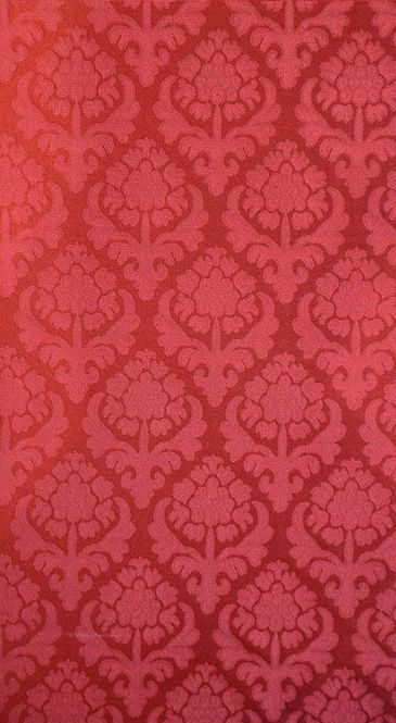 Hovedbilde Silkedamask, Granateple satin - Rød - 100% silke ...