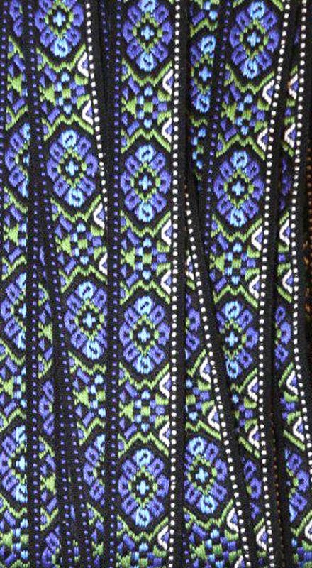 Hardanger ull bånd 118 D blå/hvit