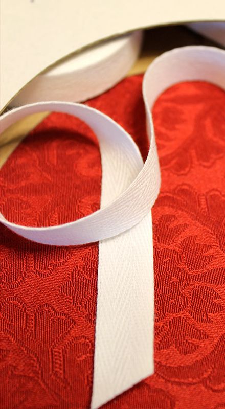 Bendelbånd, 15mm hvit