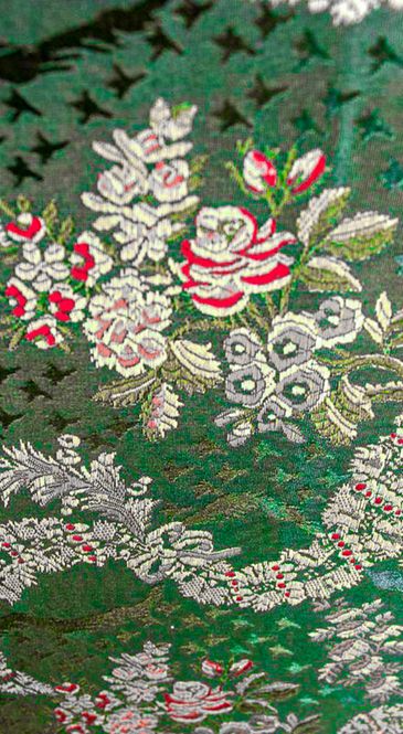 Hovedbilde Dauphin lampas silkebrokade grønn