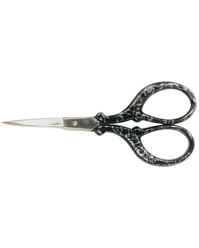 Broderisaks, sort/ blank 9,5 cm