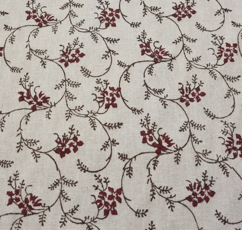 Trykket forklestoff,småblomstret 100x75