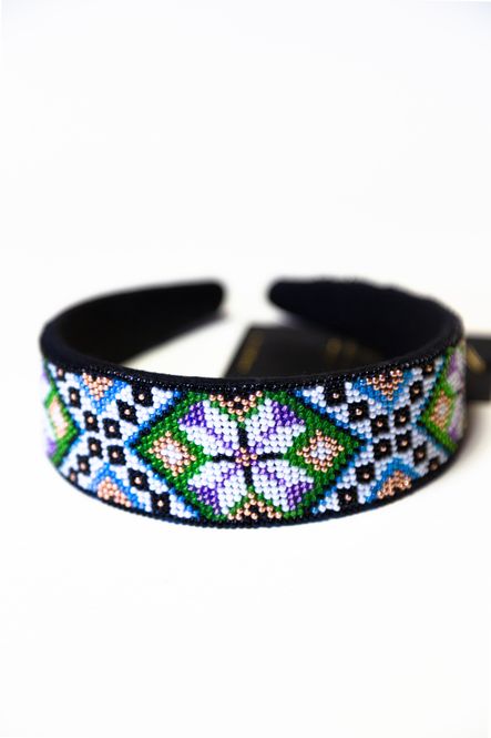 Hovedbilde Hårbøyle hel-perlet - bred-Nr 6683