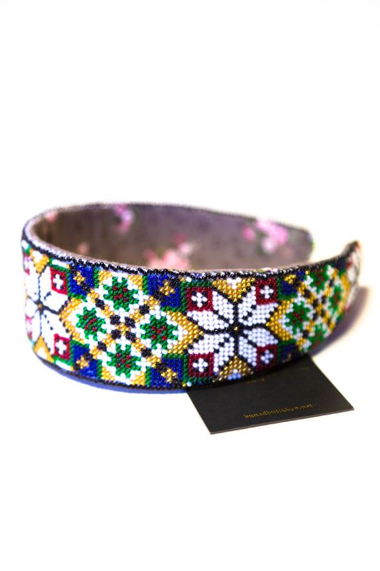 Hårbøyle hel-perlet - xbred- Nr 6650