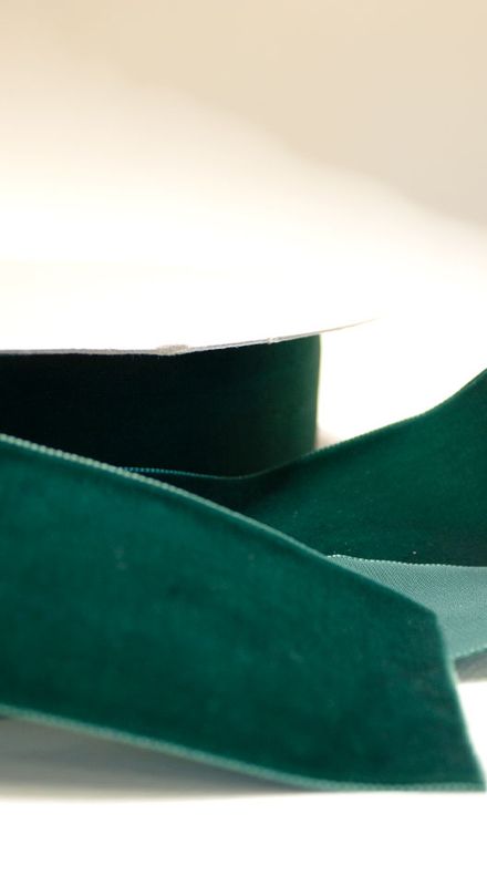 Fløyelsbånd Grønn 621 50 mm