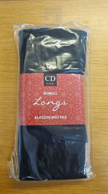 Strømpebukse sort m/kile